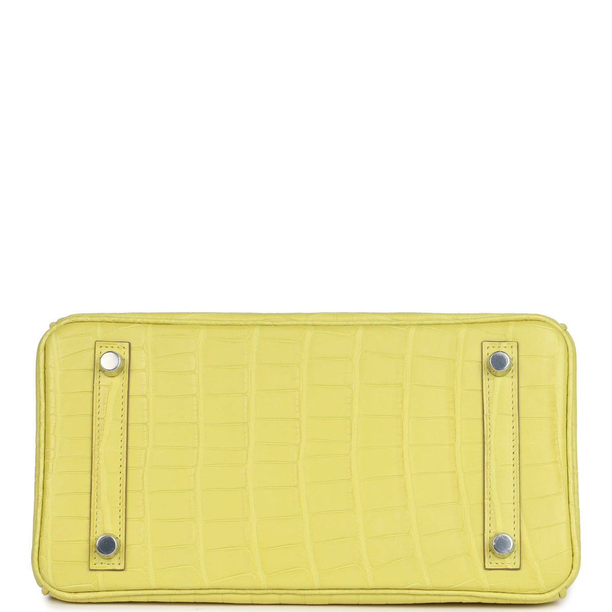 Hermès Birkin 25 Lime Matte Faux Leather Palladium Hardware