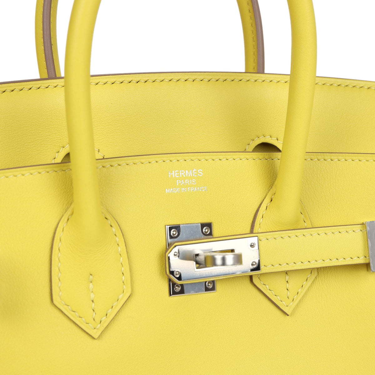 Hermès Birkin 25 Lime Swift Palladium Hardware