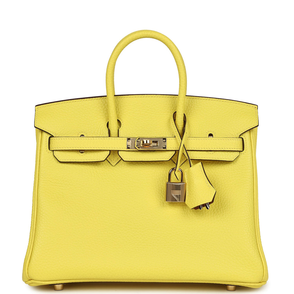 Hermès Special Order (HSS) Birkin 25 Lime Verso Clemence Rose Gold Hardware
