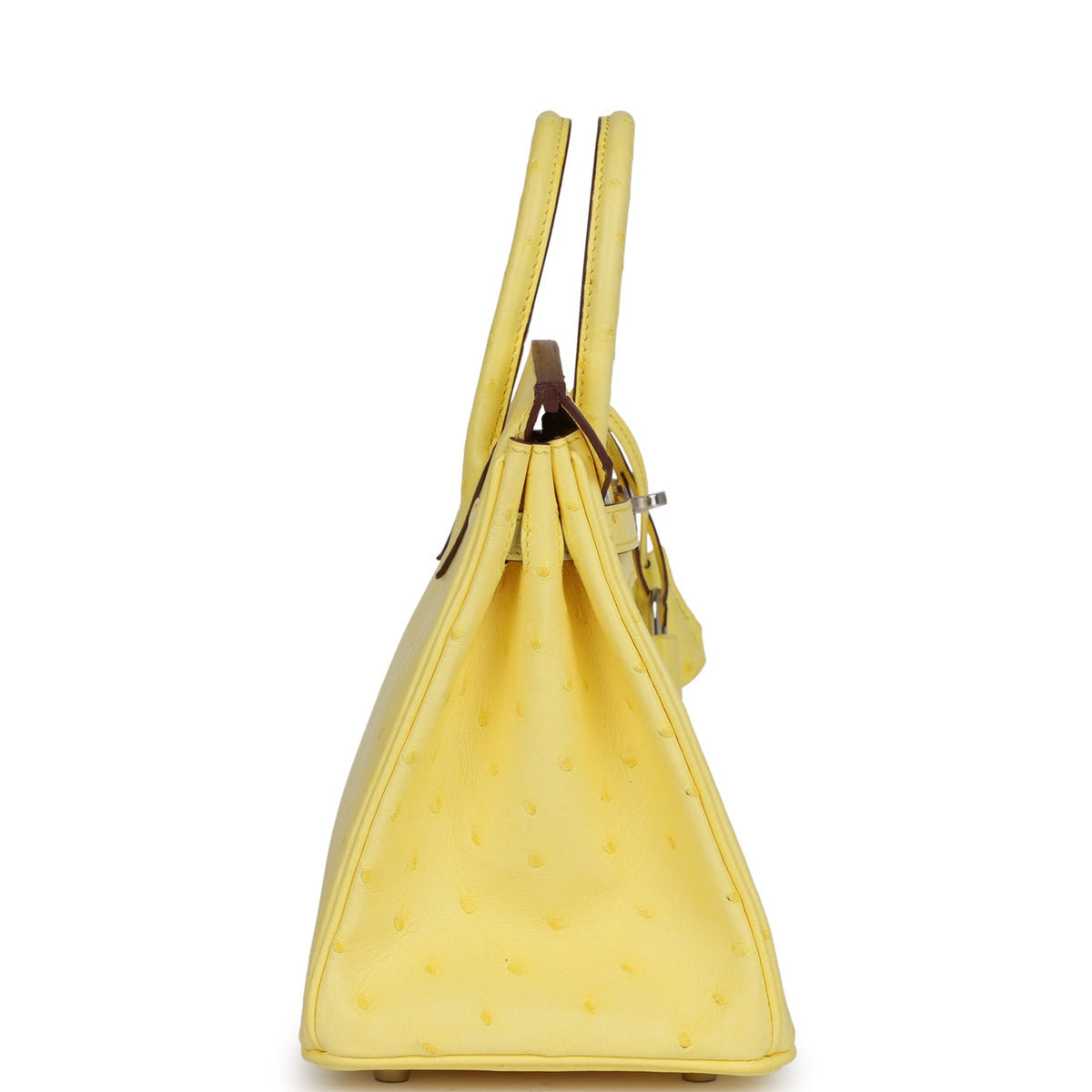 Hermès Birkin 25 Jaune Citron Ostrich Palladium Hardware