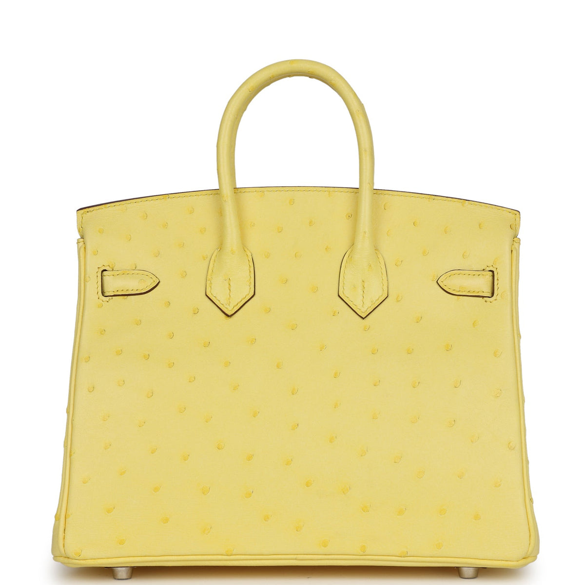 Hermès Birkin 25 Jaune Citron Ostrich Palladium Hardware