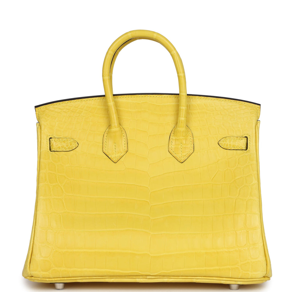 Hermès Birkin 25 Mimosa Matte Faux Leather Palladium Hardware