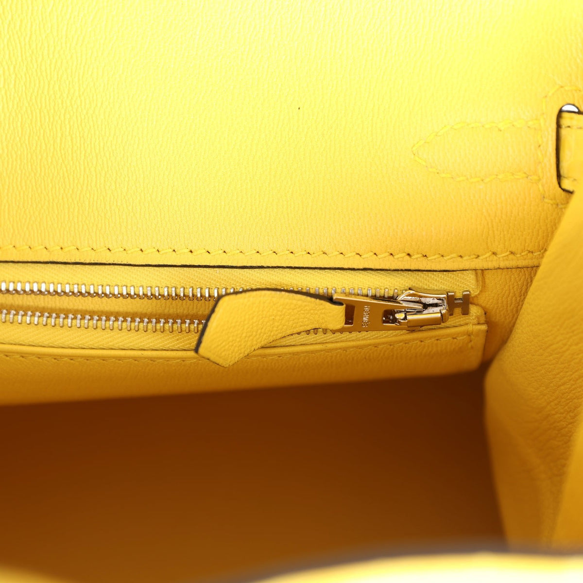 Hermès Birkin 25 Mimosa Matte Faux Leather Palladium Hardware