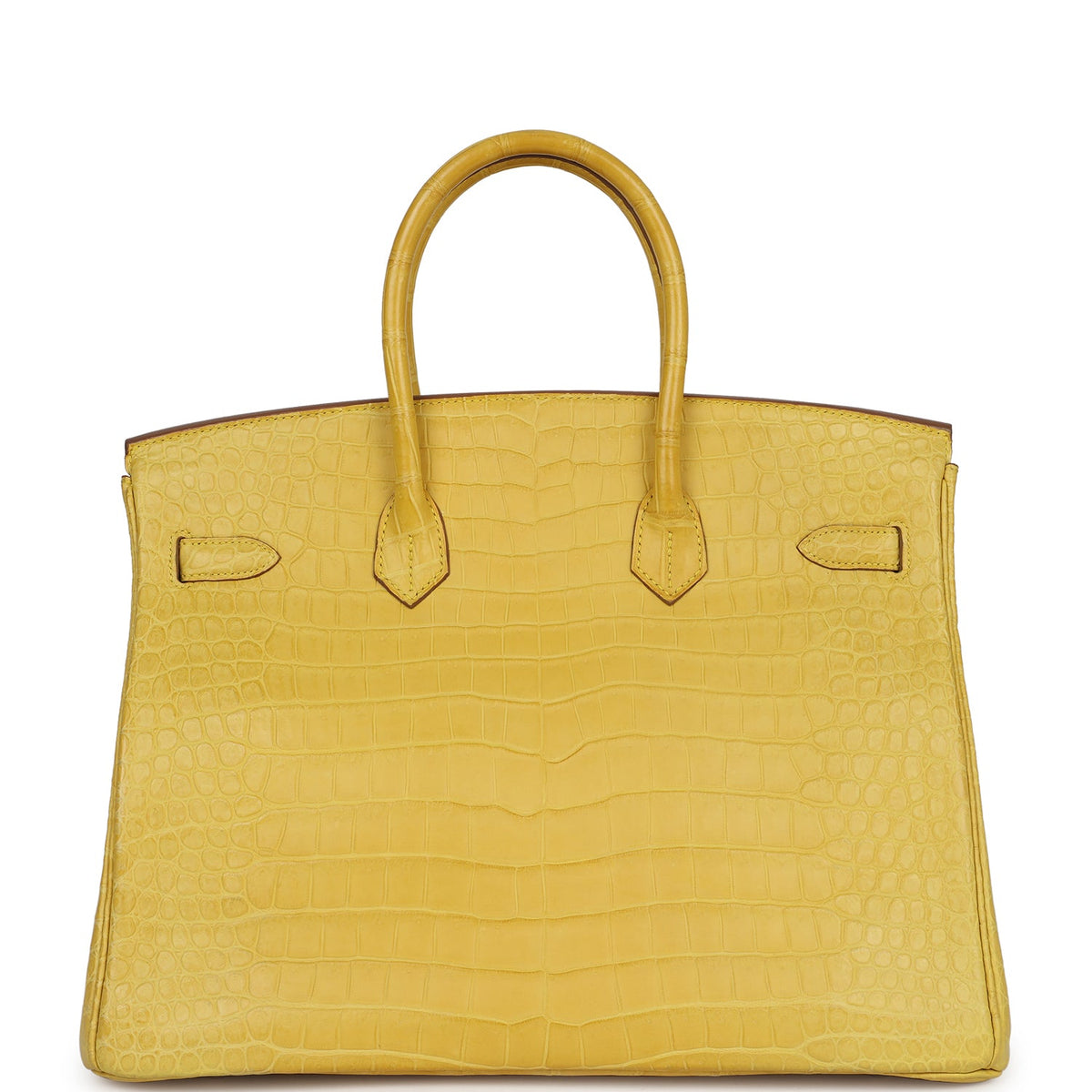 Hermès Birkin 35 Mimosa Matte Faux Leather Gold Hardware