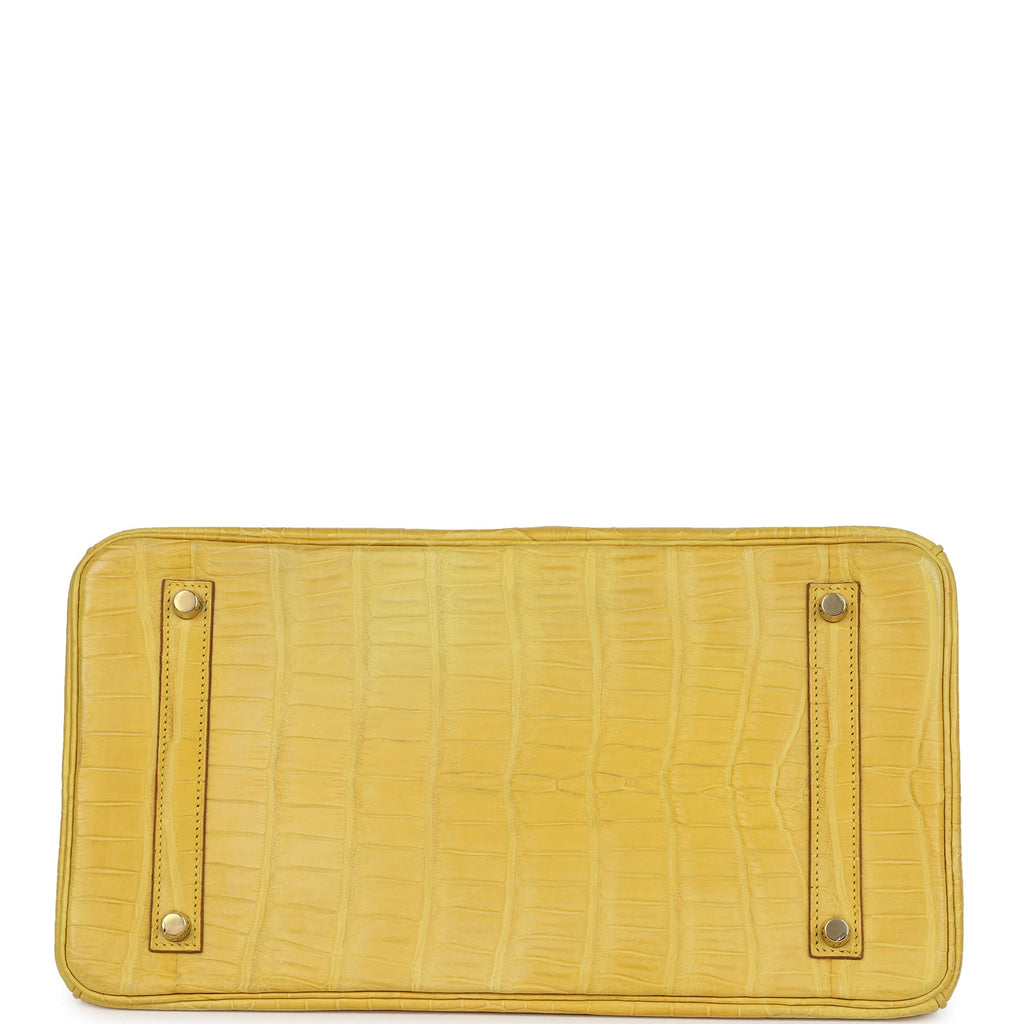 Hermès Birkin 35 Mimosa Matte Faux Leather Gold Hardware