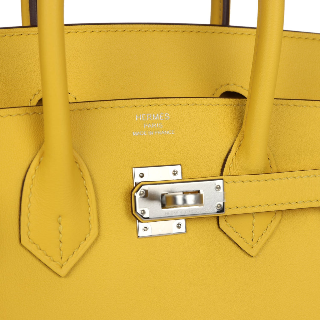 Hermès Birkin 25 Jaune de Naples Swift Palladium Hardware