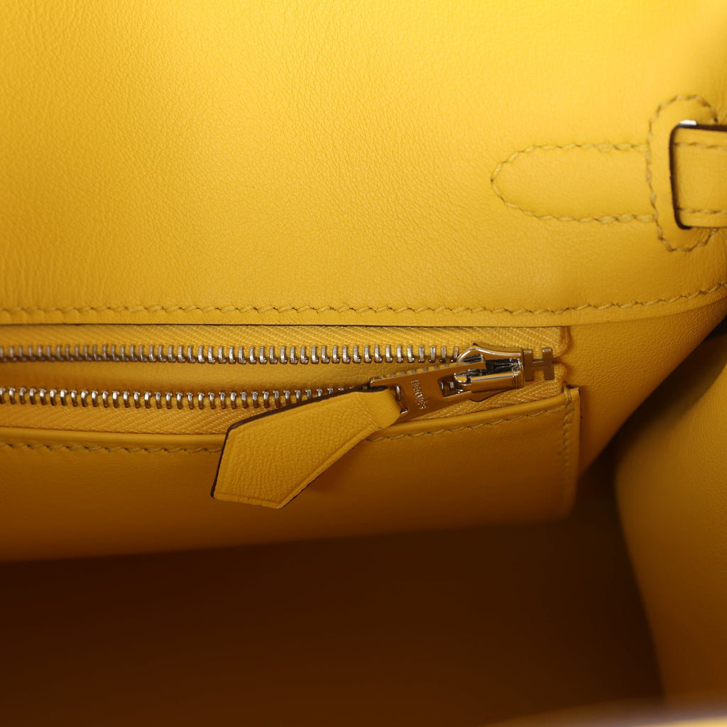 Hermès Birkin 25 Jaune de Naples Swift Palladium Hardware