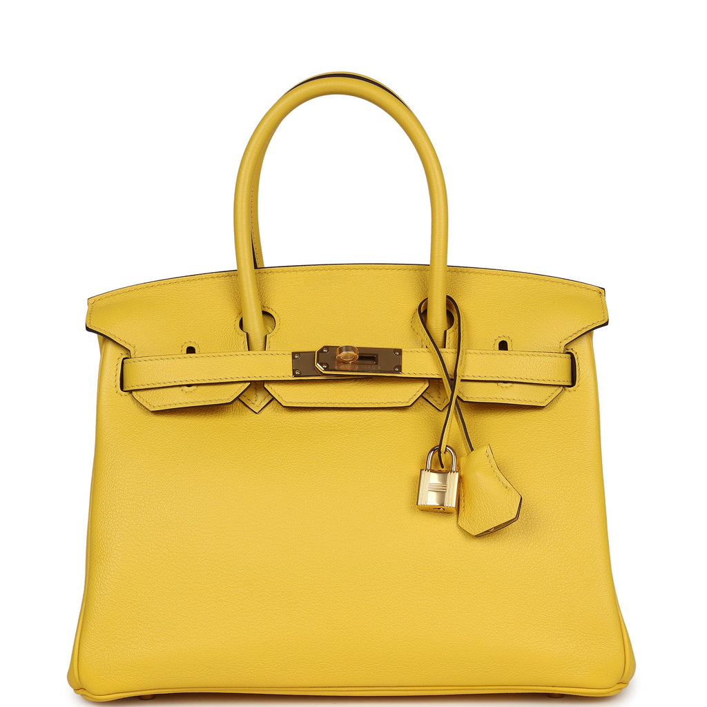 Hermès Birkin 30 Jaune de Naples Novillo Gold Hardware