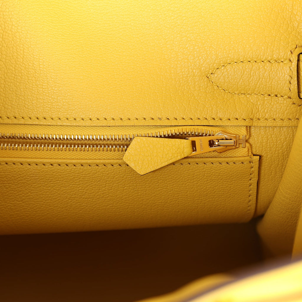 Hermès Birkin 30 Jaune de Naples Novillo Gold Hardware