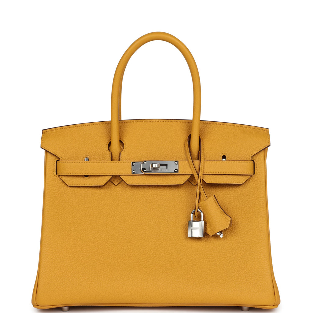 Hermès Birkin 30 Jaune Ambre Togo Palladium Hardware