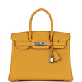 Hermès Birkin 30 Jaune Ambre Togo Palladium Hardware