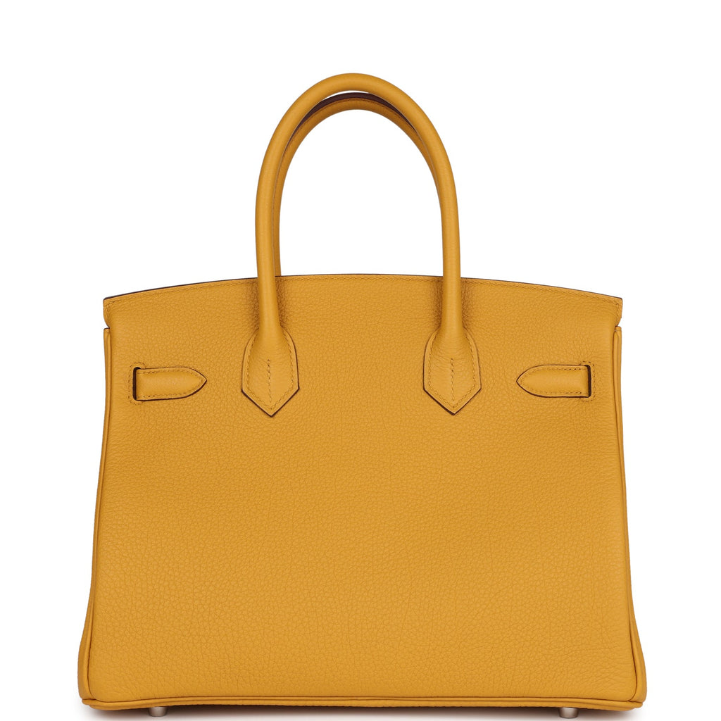 Hermès Birkin 30 Jaune Ambre Togo Palladium Hardware