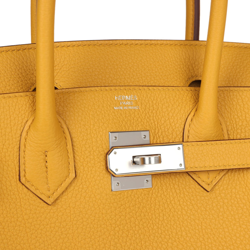 Hermès Birkin 30 Jaune Ambre Togo Palladium Hardware