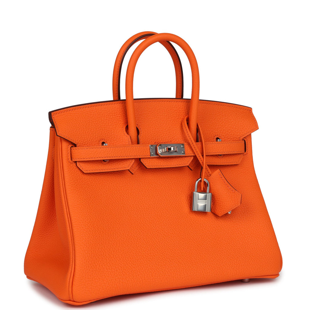 Hermès Birkin 25 Orange Minium Togo Palladium Hardware