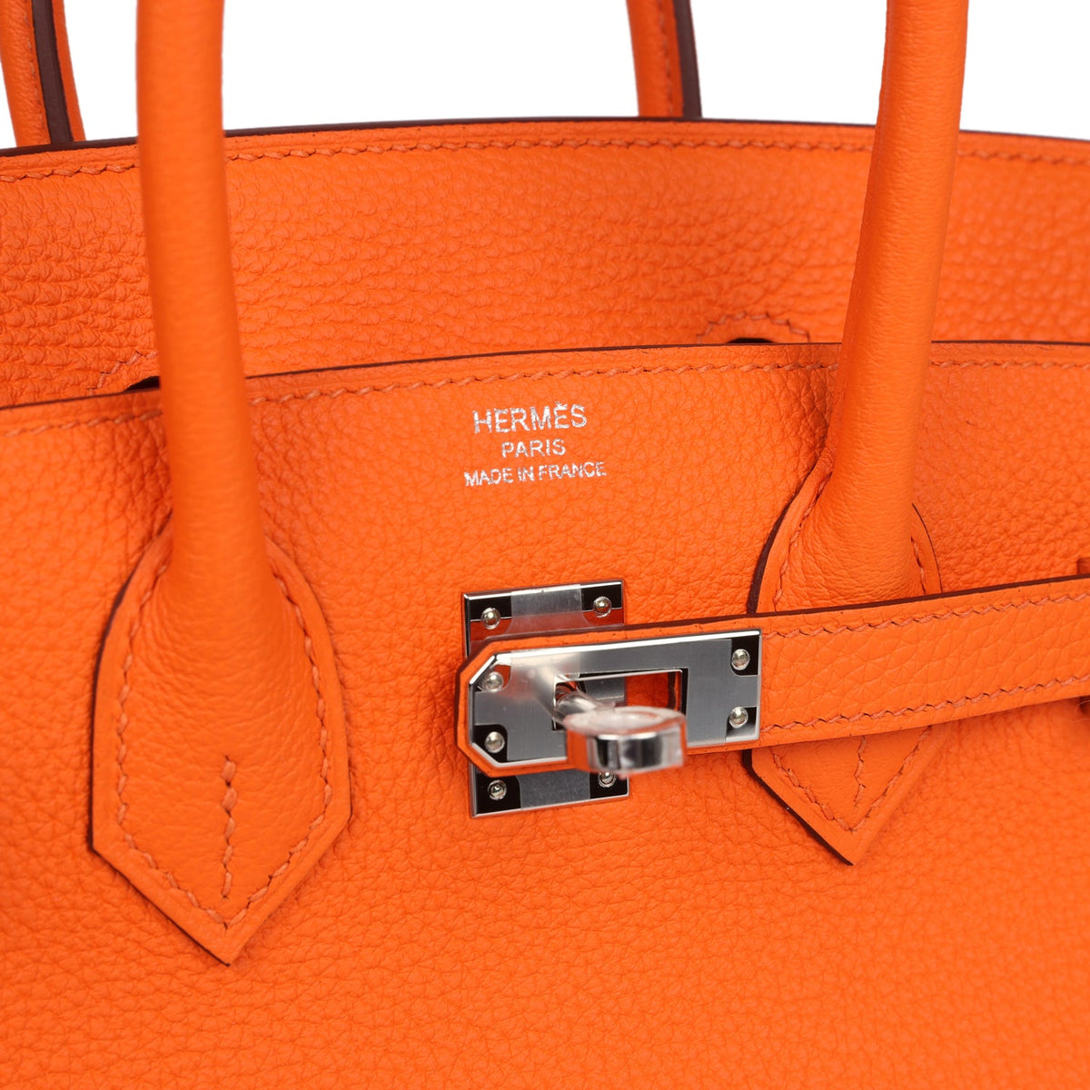 Hermès Birkin 25 Orange Minium Togo Palladium Hardware