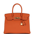 Hermès Birkin 30 Orange Togo Gold Hardware