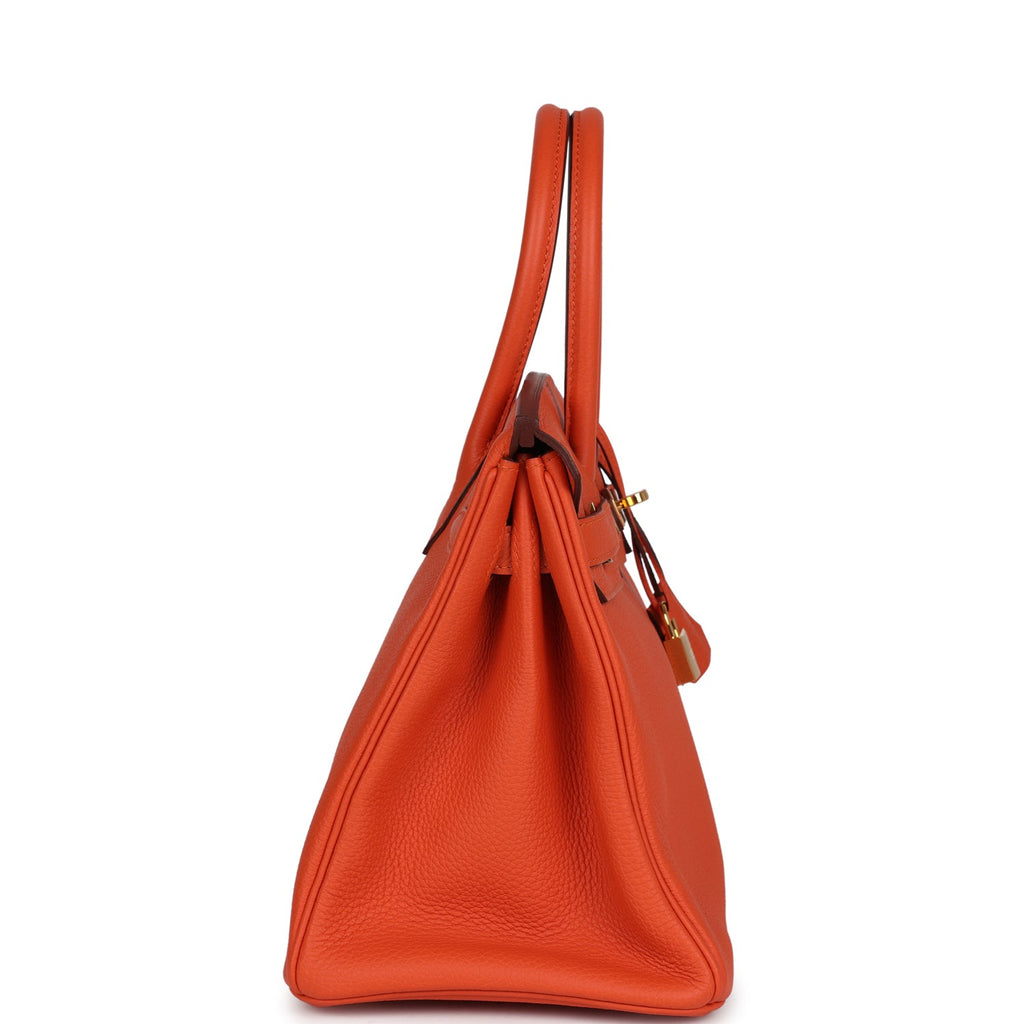 Hermès Birkin 30 Feu Togo Gold Hardware