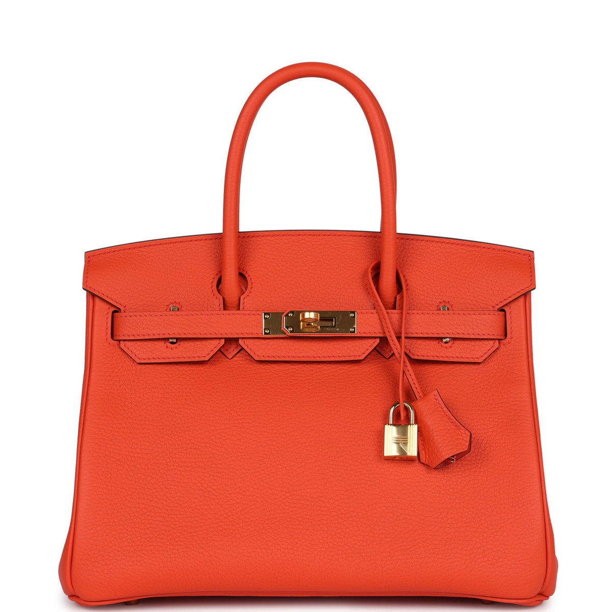 Hermès Birkin 30 Orange Poppy Clemence Gold Hardware