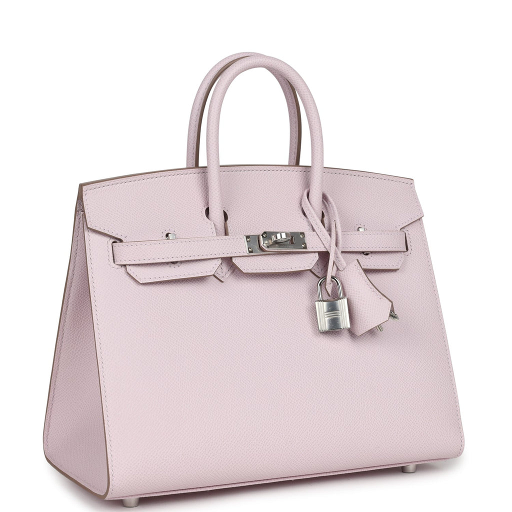 Hermès Birkin Sellier 25 Mauve Pale Epsom Palladium Hardware