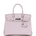 Hermès Birkin 30 Mauve Pale Clemence Palladium Hardware