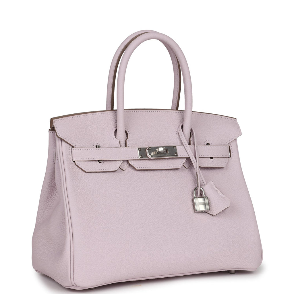 Hermès Birkin 30 Mauve Pale Clemence Palladium Hardware