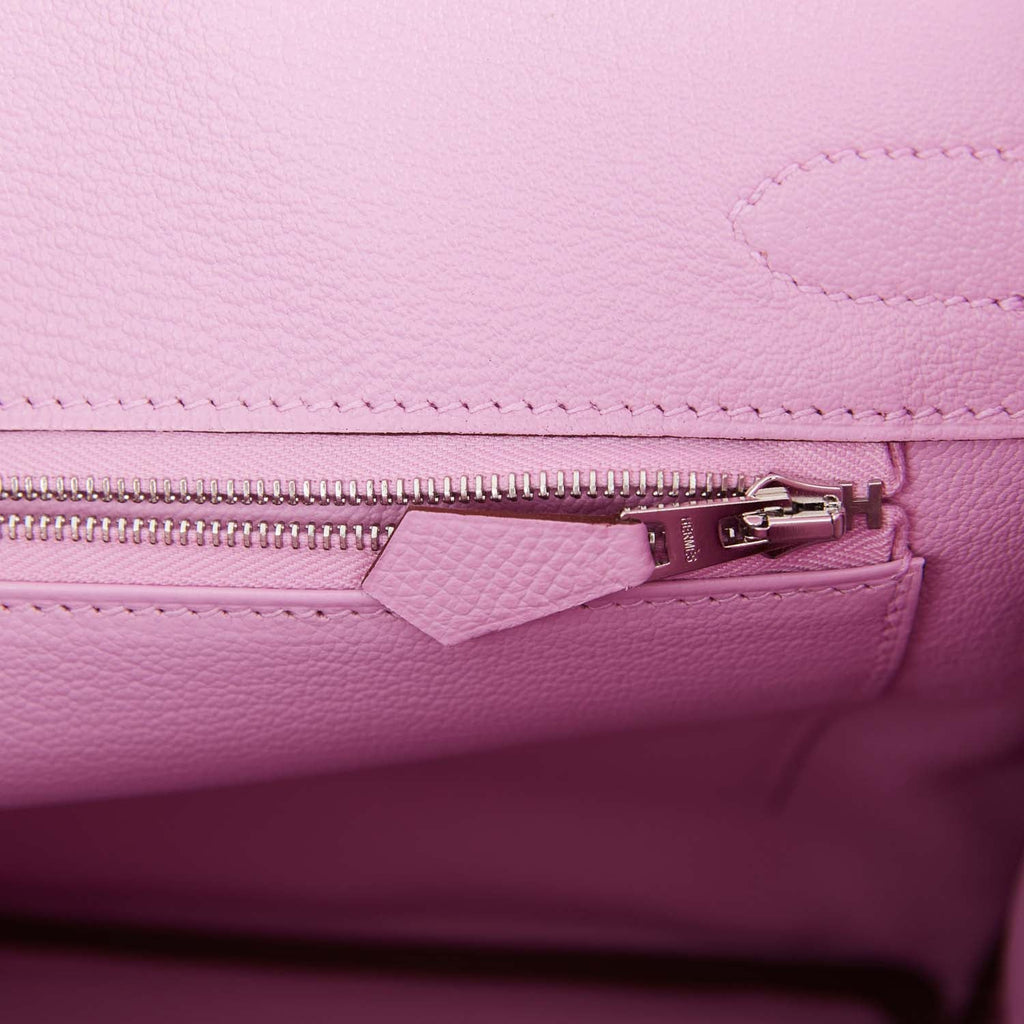 Hermès Birkin 30 Mauve Sylvestre Epsom Palladium Hardware