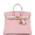 Hermès Special Order (HSS) Birkin 25 Rose Sakura and Nata Chevre Brushed Gold Hardware