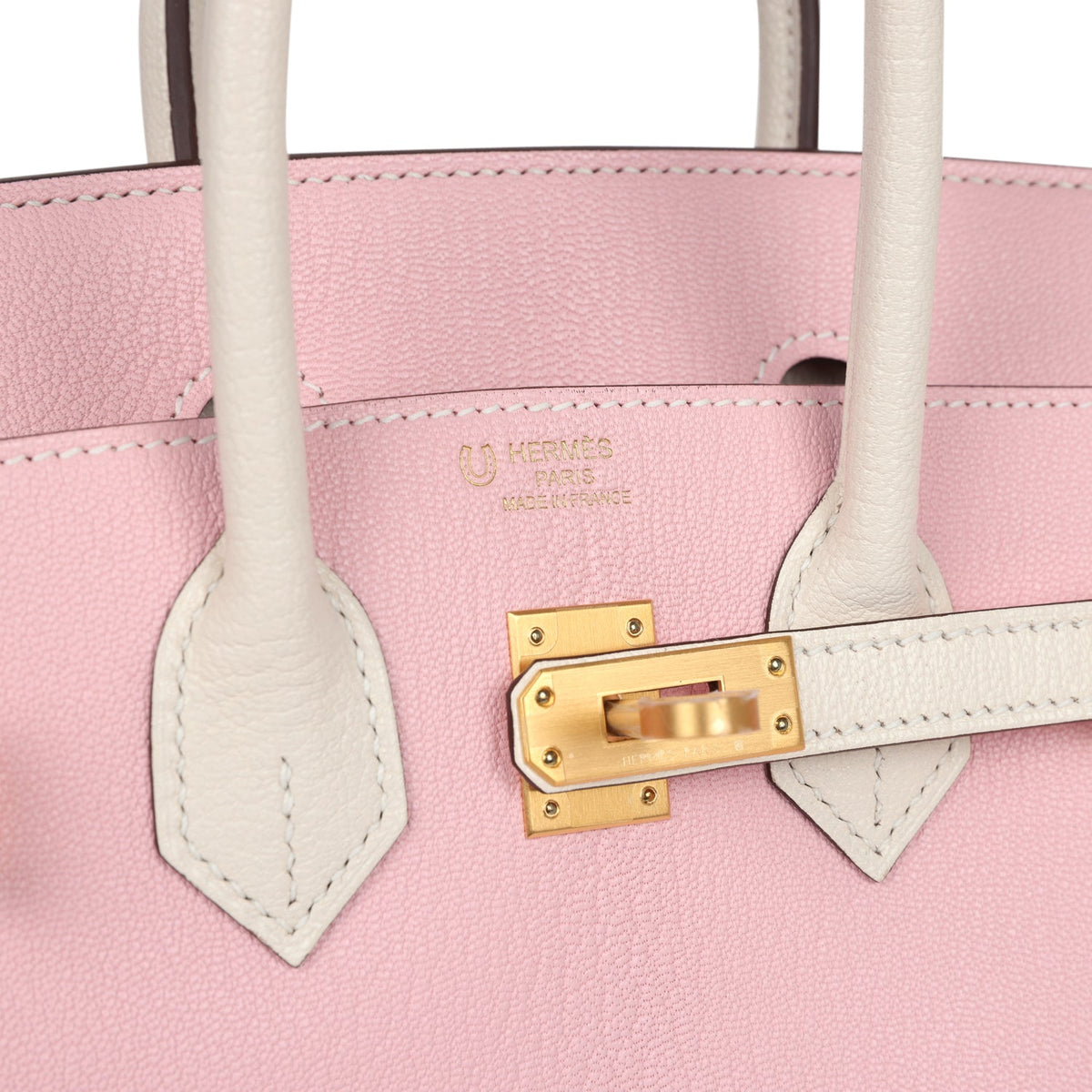 Hermès Special Order (HSS) Birkin 25 Rose Sakura and Nata Chevre Brushed Gold Hardware