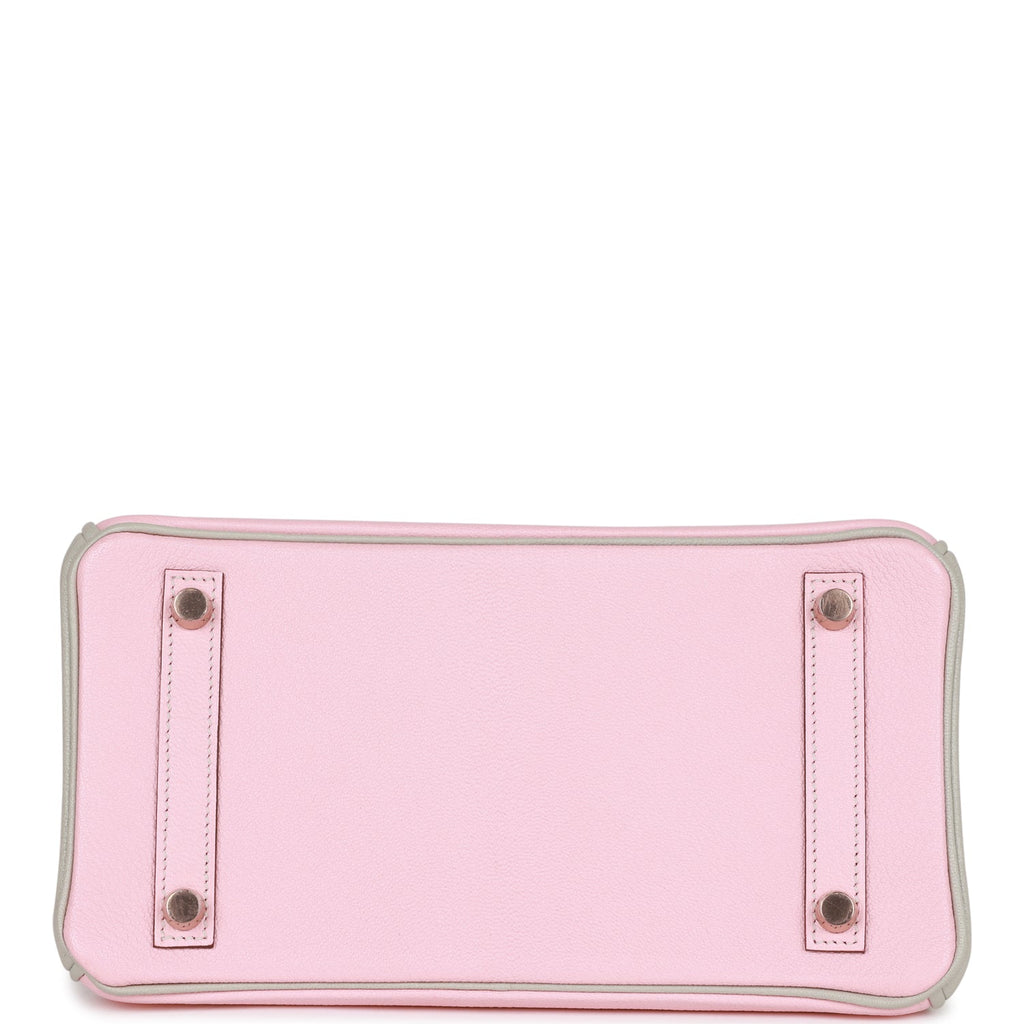 Hermès Special Order (HSS) Birkin 25 Rose Sakura and Gris Perle Chevre Mysore Rose Gold Hardware