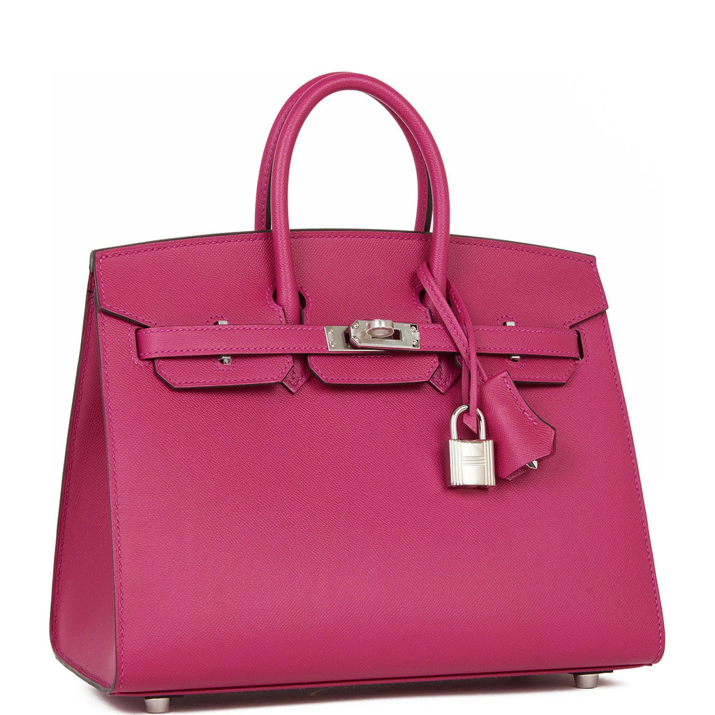 Hermès Birkin Sellier 25 Rose Pourpre Veau Madame Palladium Hardware