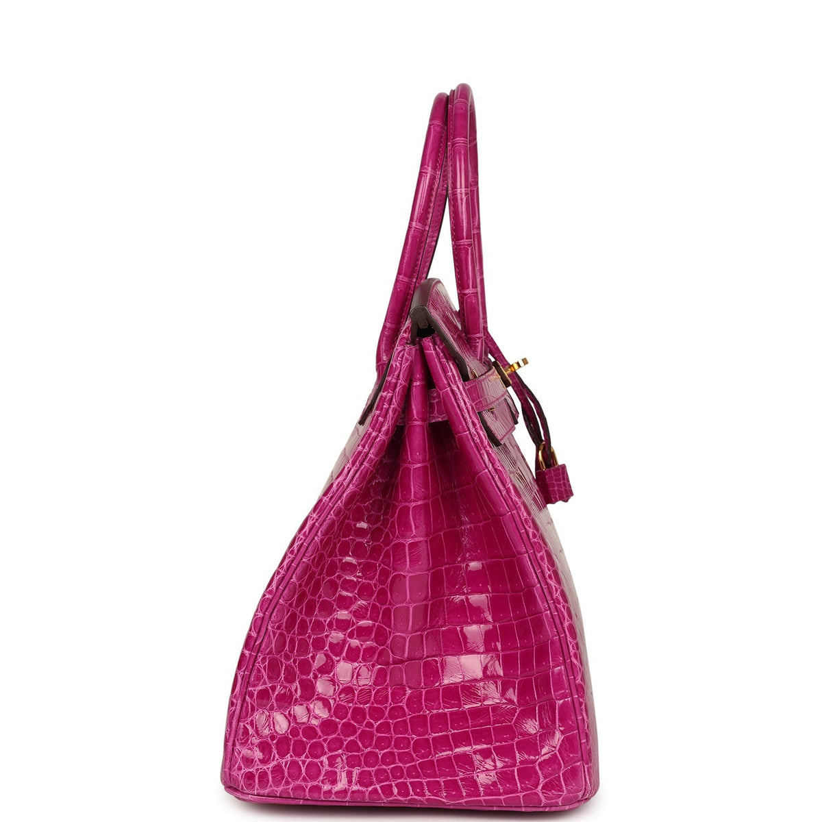 Hermès Birkin 35 Rose Scheherazade Shiny Faux Leather Gold Hardware