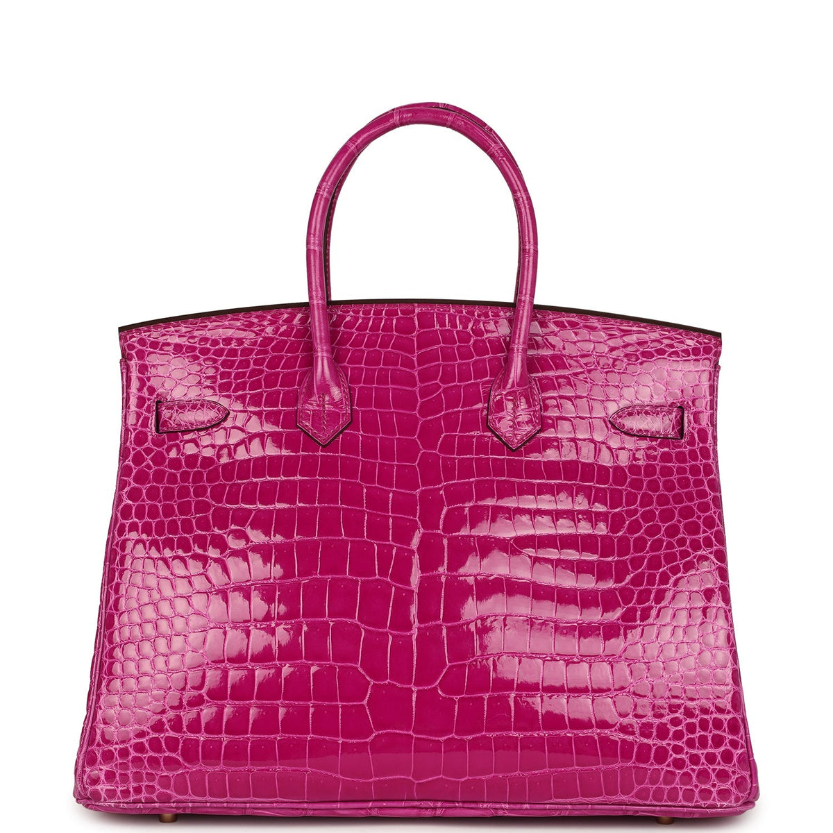 Hermès Birkin 35 Rose Scheherazade Shiny Faux Leather Gold Hardware