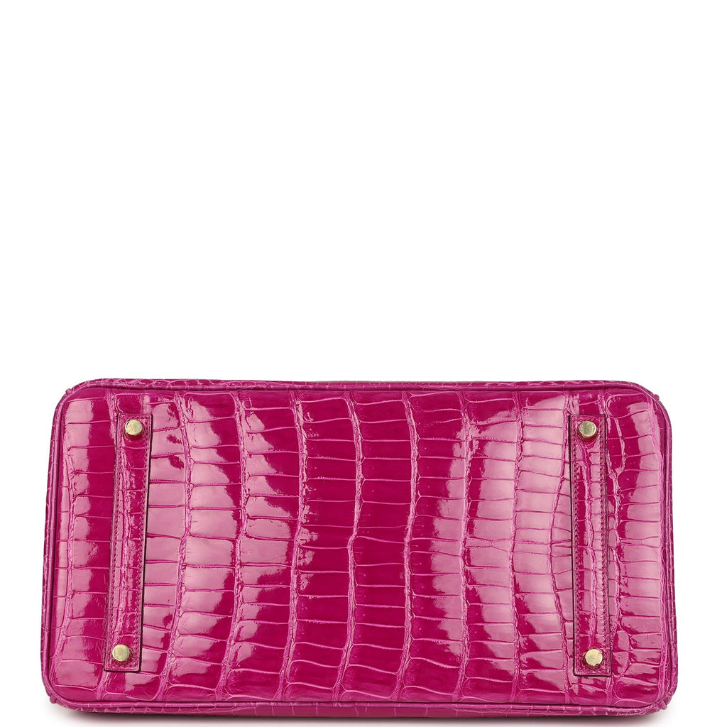 Hermès Birkin 35 Rose Scheherazade Shiny Faux Leather Gold Hardware