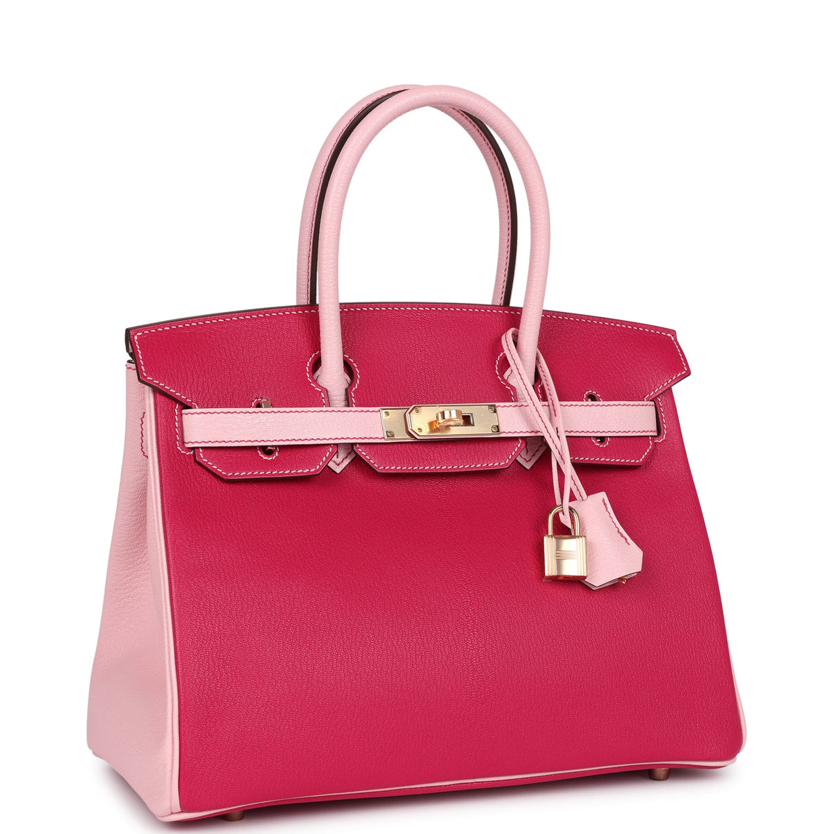 Hermès Special Order (HSS) Birkin 30 Rose Mexico and Rose Sakura Chevre Rose Gold Hardware