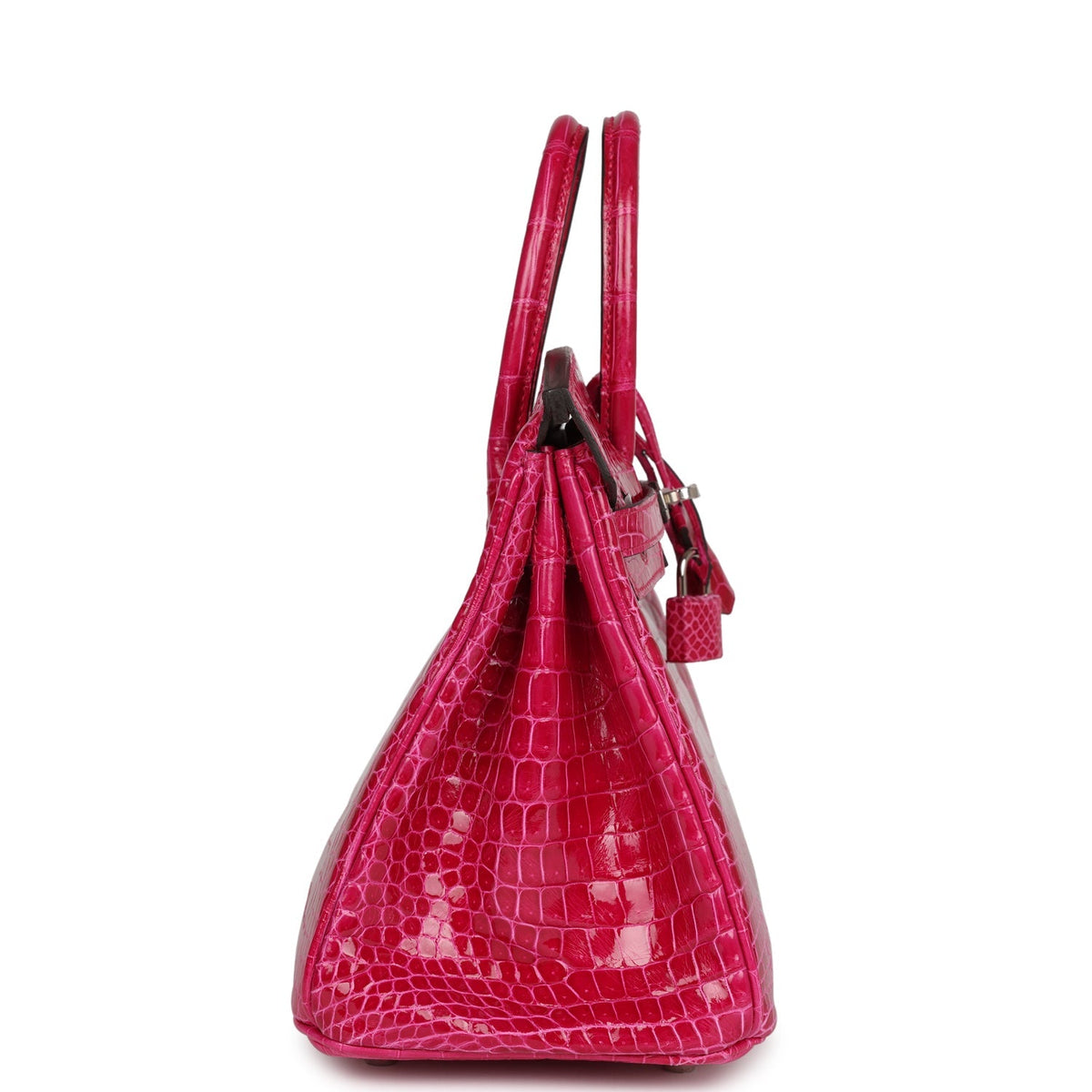 Hermès Birkin 25 Rose Mexico Shiny Faux Leather Palladium Hardware