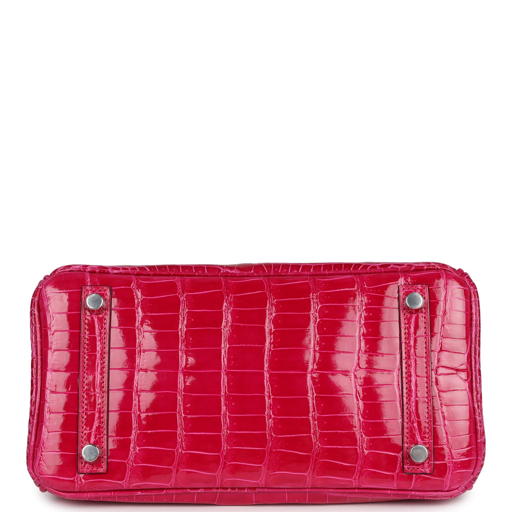 Hermès Birkin 25 Rose Mexico Shiny Faux Leather Palladium Hardware