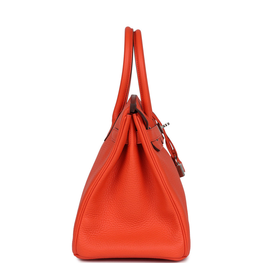 Hermès Birkin 30 Rouge Pivoine Clemence Palladium Hardware