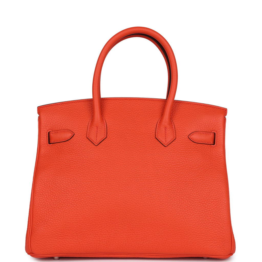 Hermès Birkin 30 Rouge Pivoine Clemence Palladium Hardware
