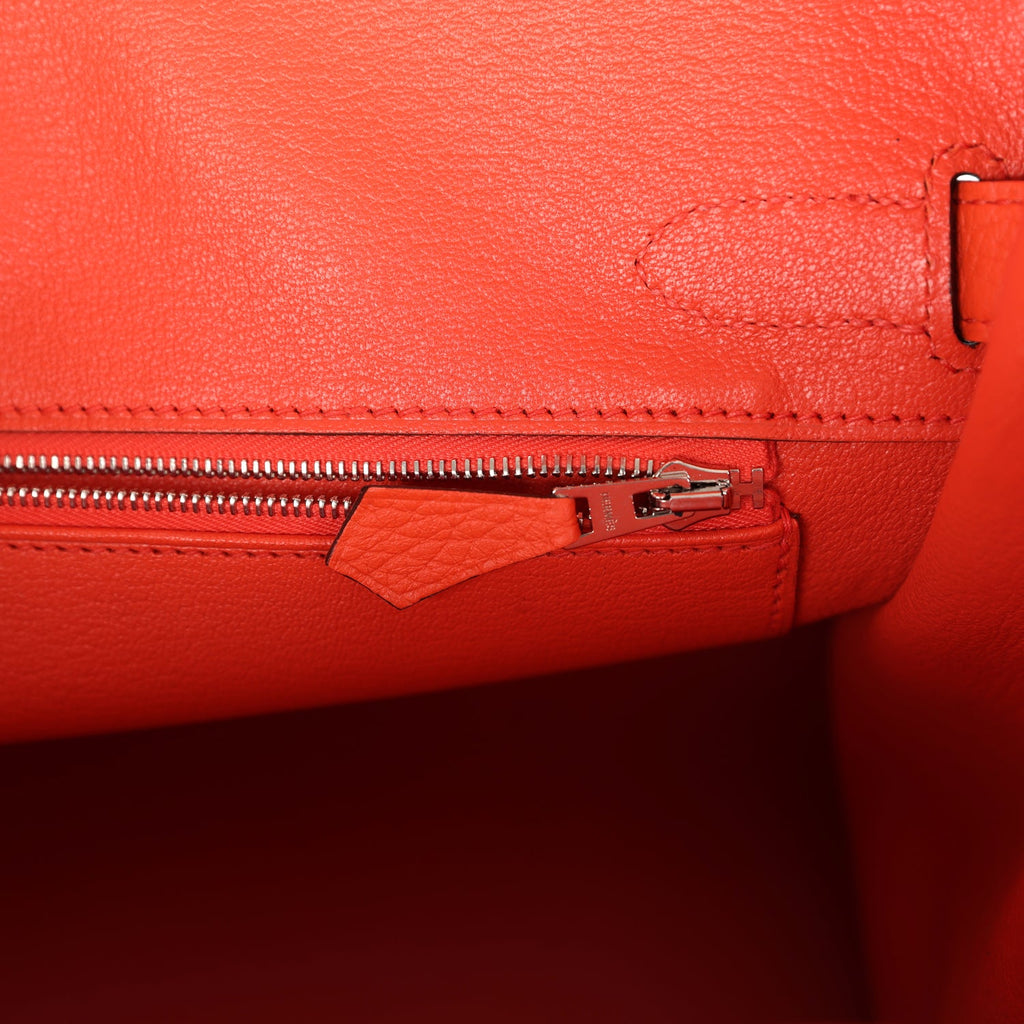 Hermès Birkin 30 Rouge Pivoine Clemence Palladium Hardware