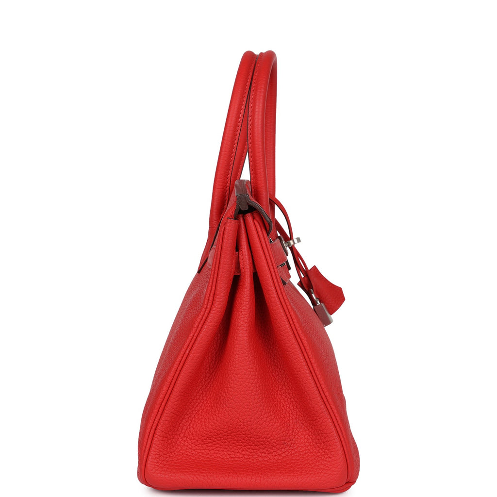 Hermès Birkin 30 Rouge Tomate Clemence Palladium Hardware