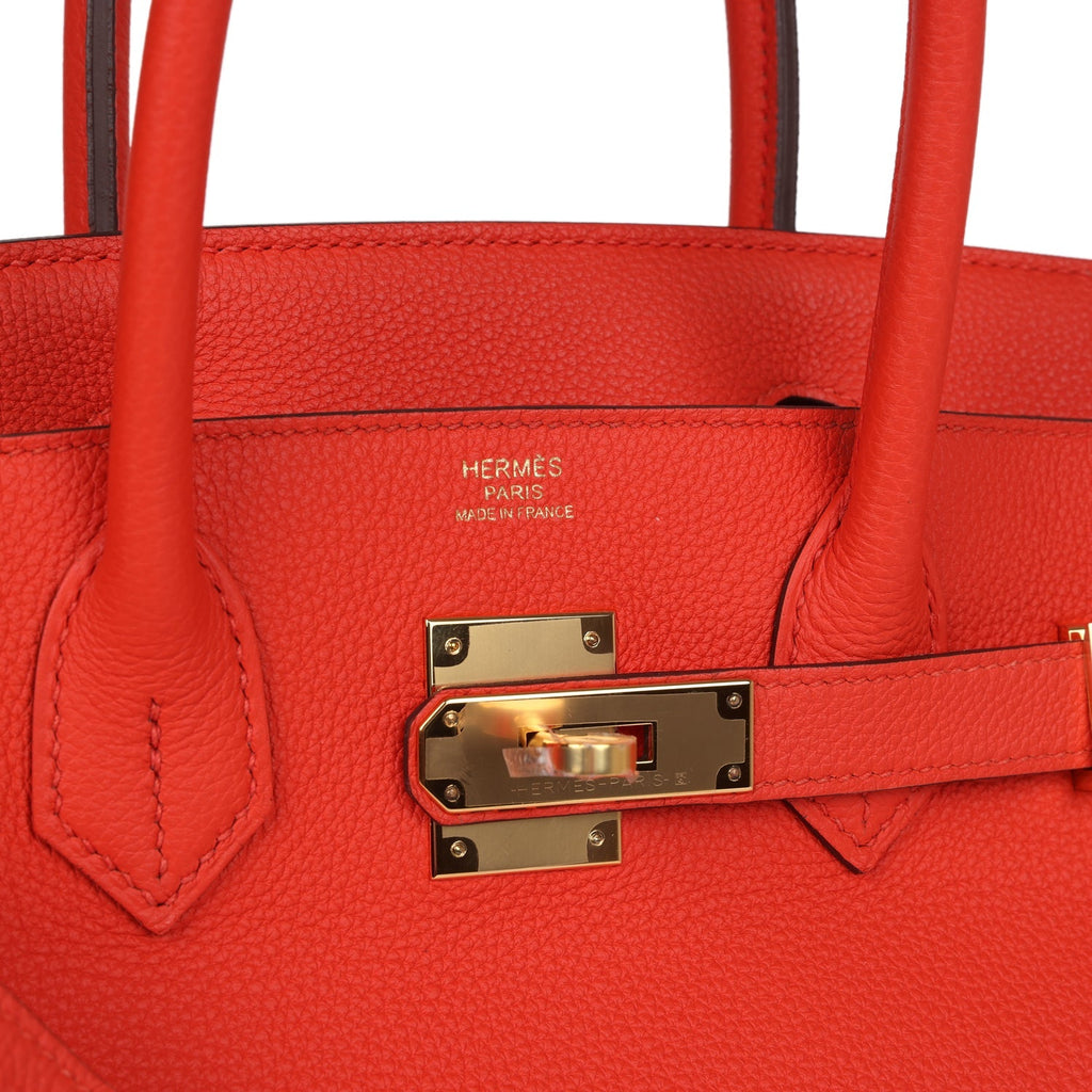 Hermès Birkin 30 Rouge Tomate Togo Gold Hardware