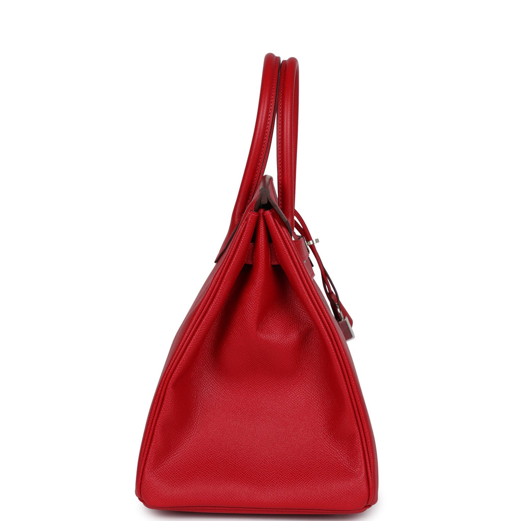 Hermès Birkin 35 Rouge Casaque Epsom Palladium Hardware