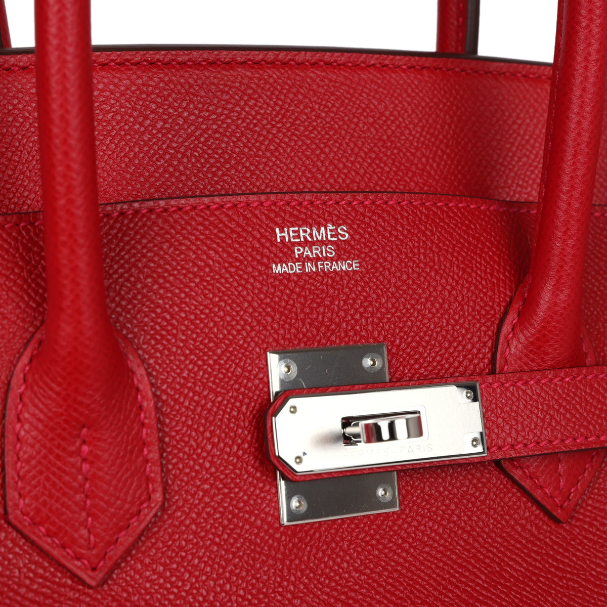 Hermès Birkin 35 Rouge Casaque Epsom Palladium Hardware