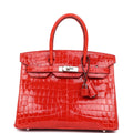 Hermès Birkin 30 Geranium Shiny Faux Leather Palladium Hardware