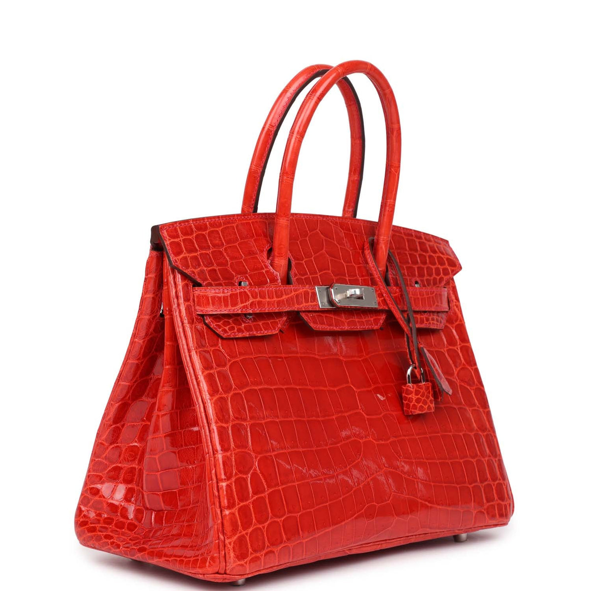 Hermès Birkin 30 Geranium Shiny Faux Leather Palladium Hardware