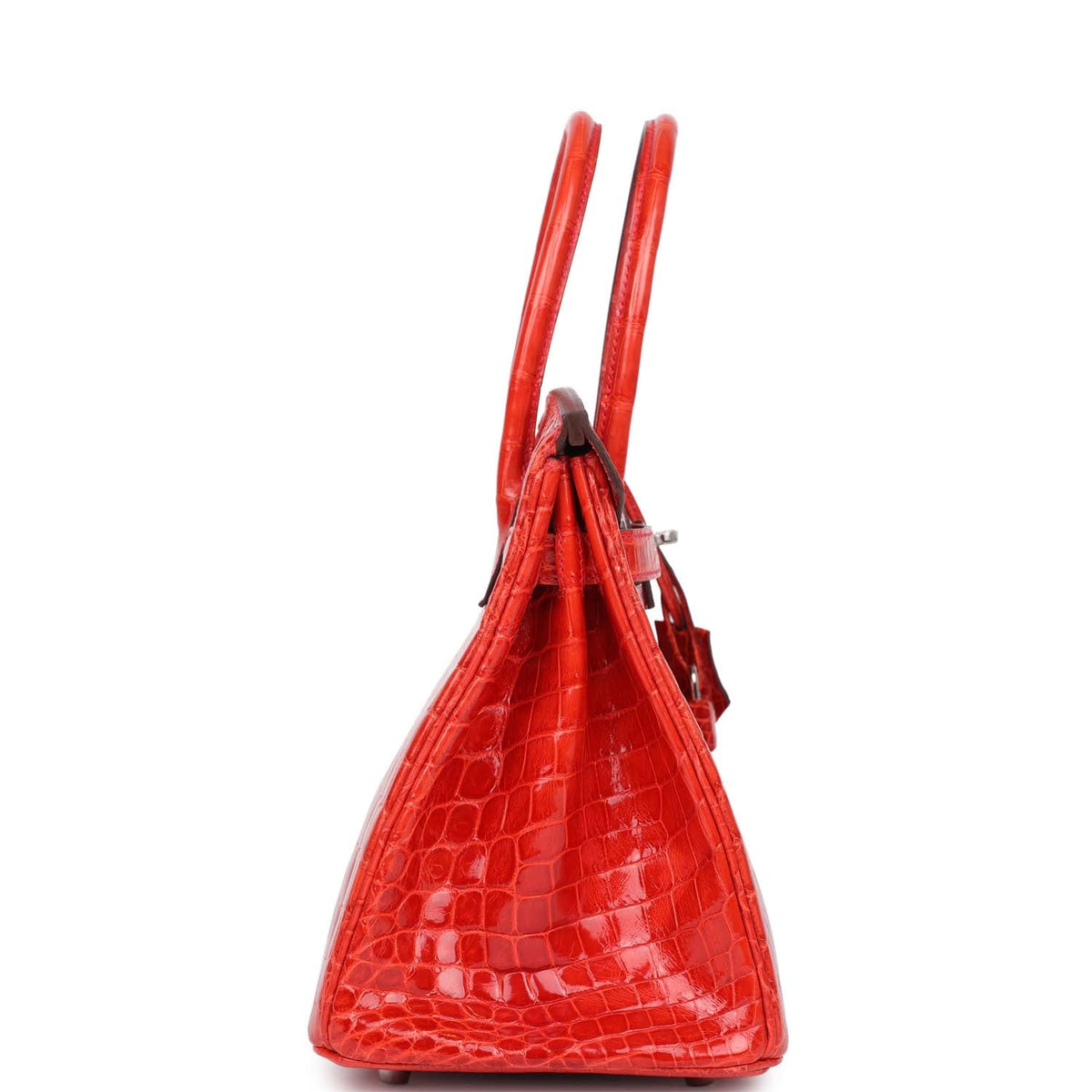 Hermès Birkin 30 Geranium Shiny Faux Leather Palladium Hardware