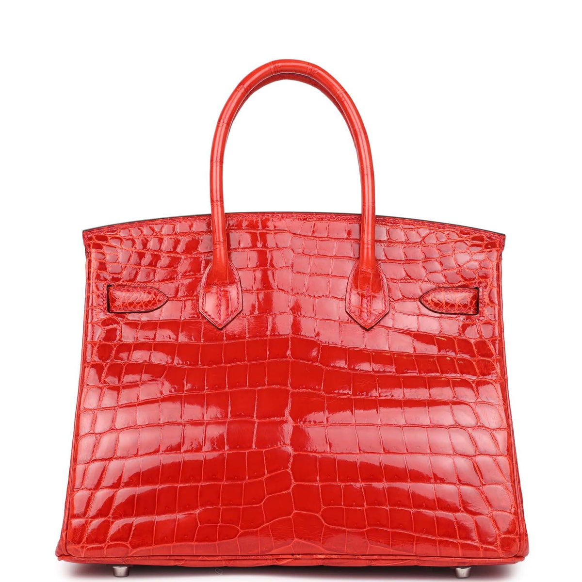 Hermès Birkin 30 Geranium Shiny Faux Leather Palladium Hardware