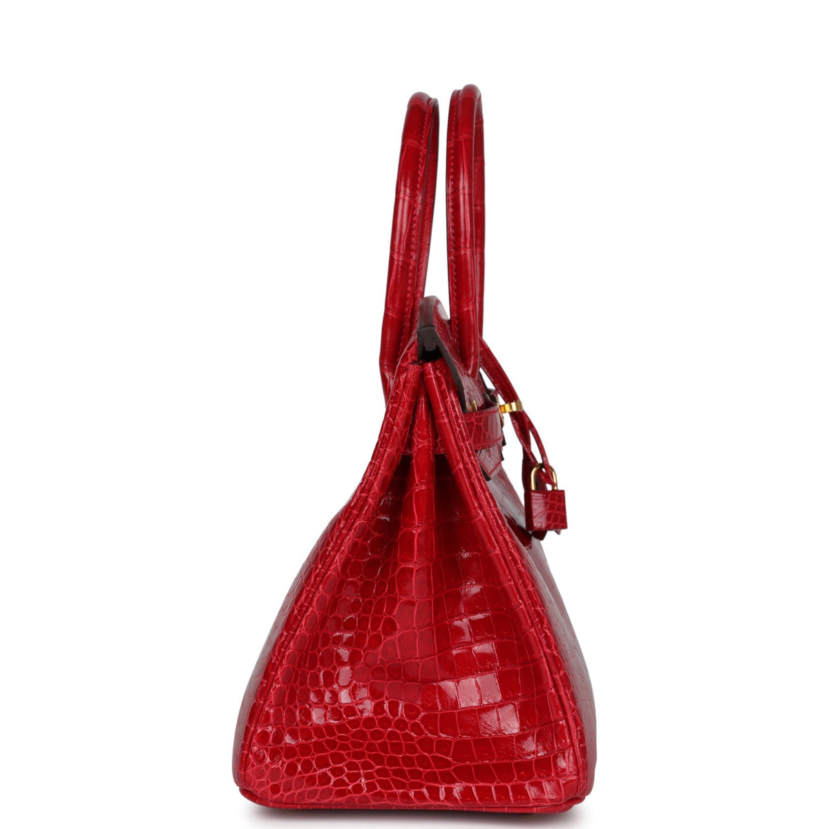 Hermès Birkin 30 Braise Shiny Faux Leather Gold Hardware