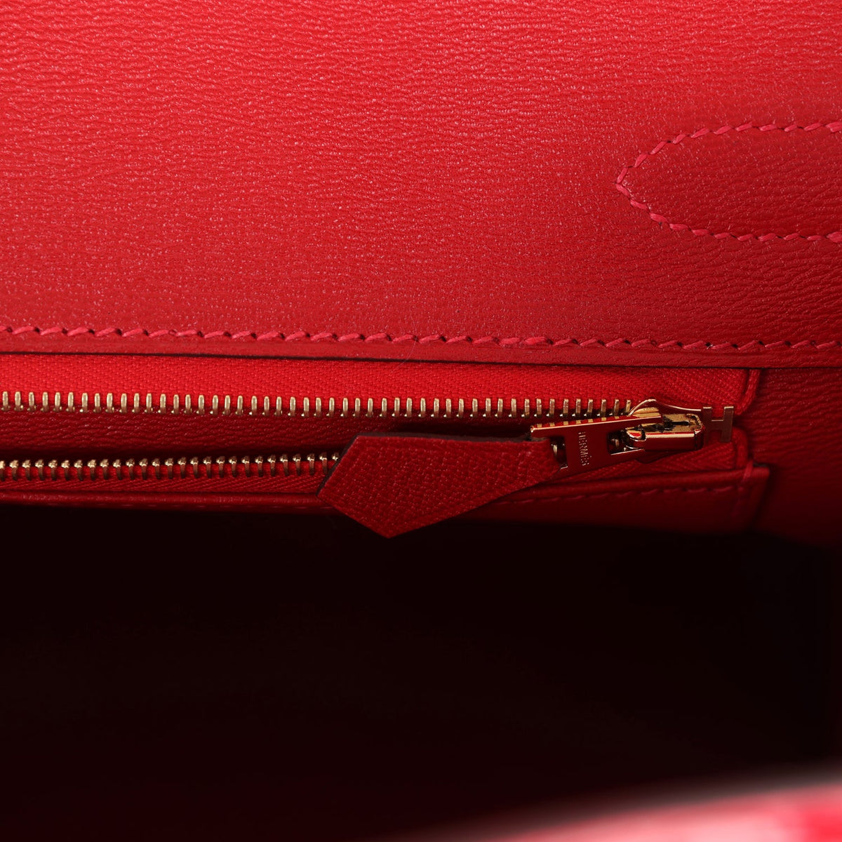 Hermès Birkin 30 Braise Shiny Faux Leather Gold Hardware