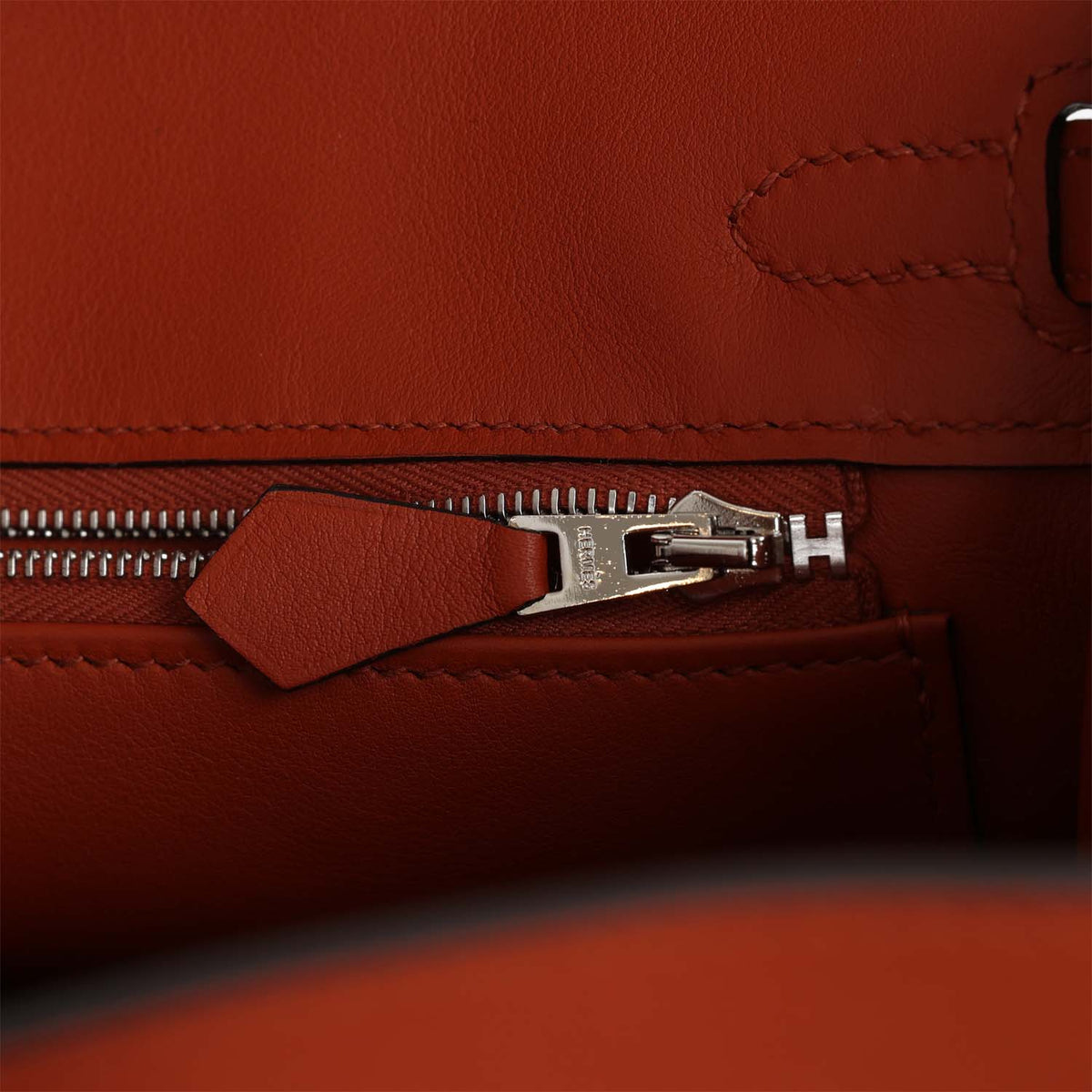 Hermès Quadrille Birkin 25 Sanguine Swift and Toile Palladium Hardware